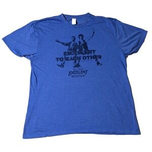 BILL & TED'S EXCELLENT ADVENTURE Men 2XL Blue‎ BE EXCELLENT...LOOTCRATE T-Shirt